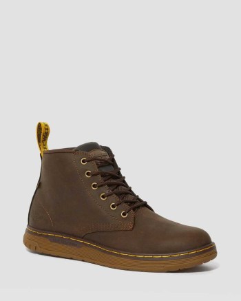 Dr Martens Ledger Slip Resistant Leather Pracovné Čižmy Damske Tmavo Hnede | 9846-GENPF
